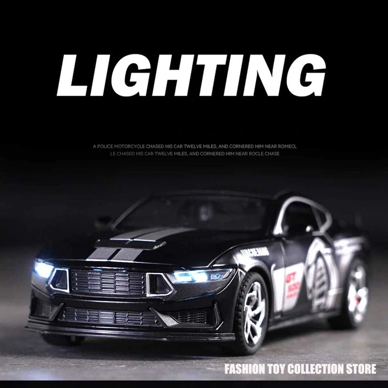 1: 32 Mustang GT500 Fast & Furious Alloy Car Model Diecasts Toy With Sound and Light Vehicles Decoration Toys For Kids Gift