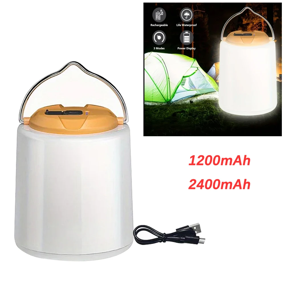 

Портативный перезаряжаемый светодиодный фонарь для кемпинга на открытом воздухе, супер яркий теплый белый свет, светильник для палатки, ночное аварийное освещение