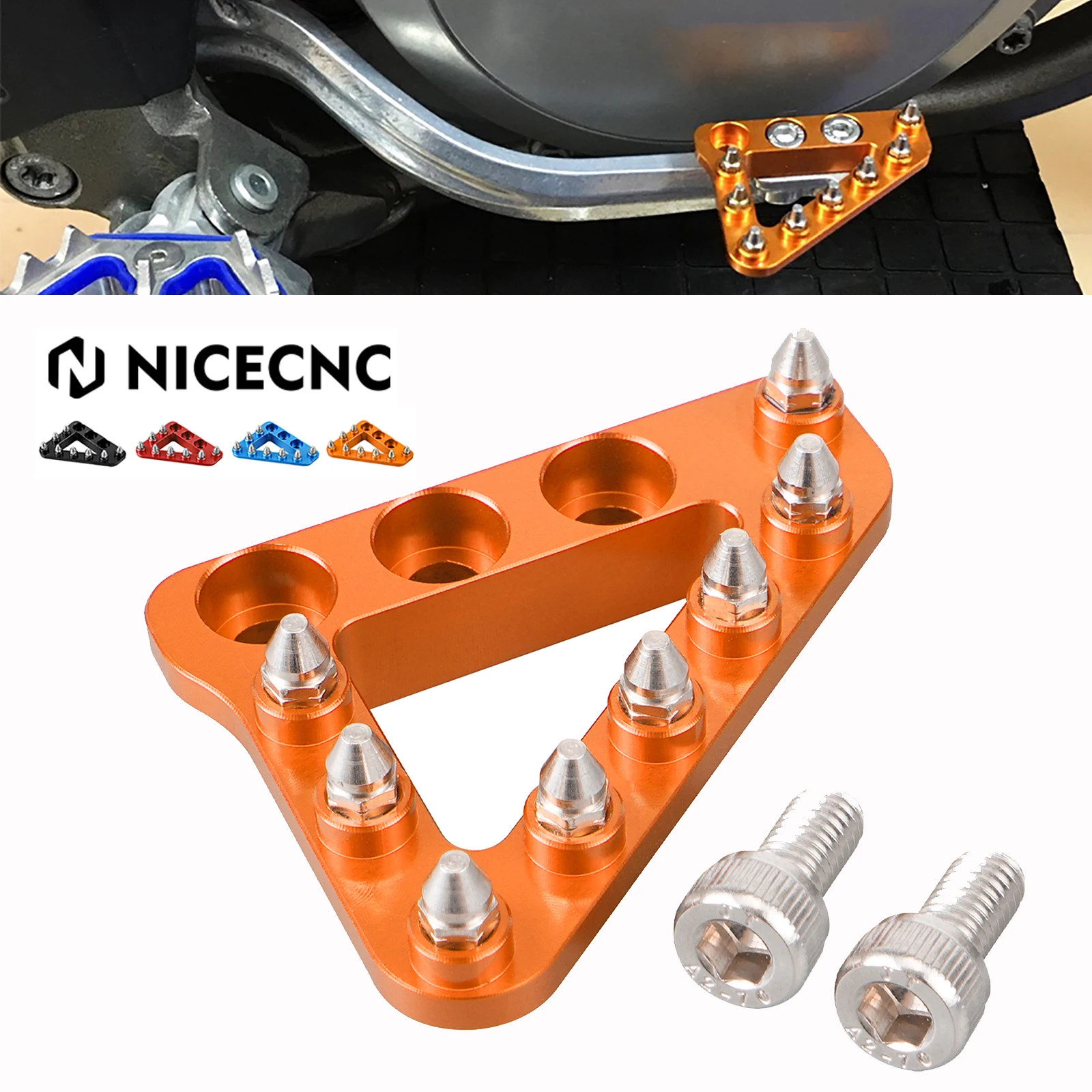 For KTM 690 950 990 1050 1190 1290 SMC Enduro Superduke Adventure Supermoto NICECNC Large Rear Brake Pedal Step Plate Tip