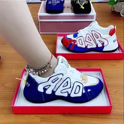 Net face daddy shoes female 2023 spring and autumn new auspicious embroidery Pippen double net sneakers fashion casual shoes