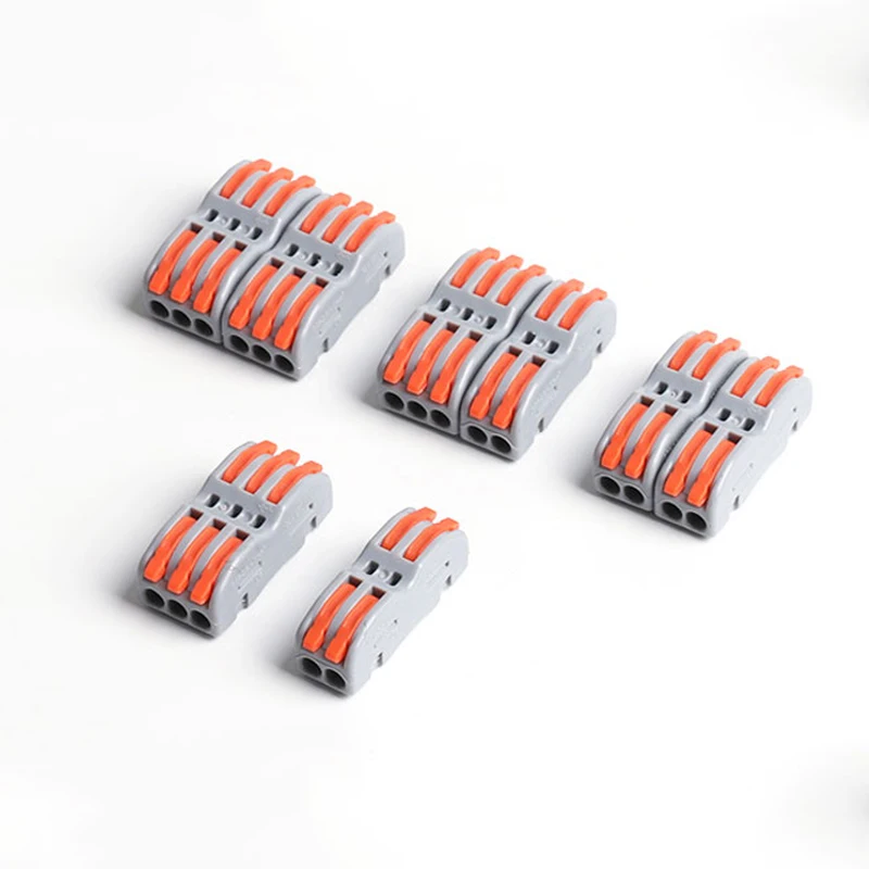 1/6/12 PCS 1 in Multiple Out Fast Electrical Connectors Universal Compact Splitter Wiring Cable Connector Push-in Terminal Block