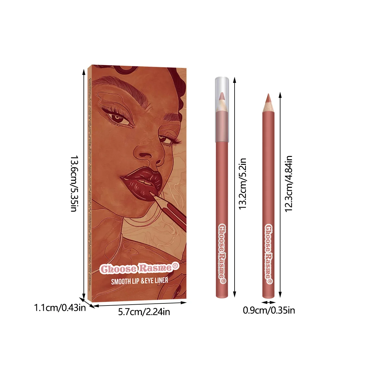 6 stks/set Naakt Matte Lip Liner Pen Waterdicht en Zweetbestendig Niet gemakkelijk te vervagen non-stick Cup Lippenstift Potlood Lip Make-up Cosmetica