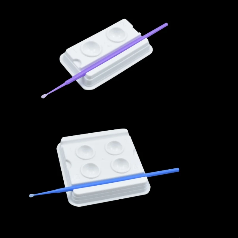 100 szt. Dentystyczne jednorazowe studnie do mieszania żywicy klej z tworzywa sztucznego paleta 2/4 szczeliny aplikatora materiał stomatologiczny