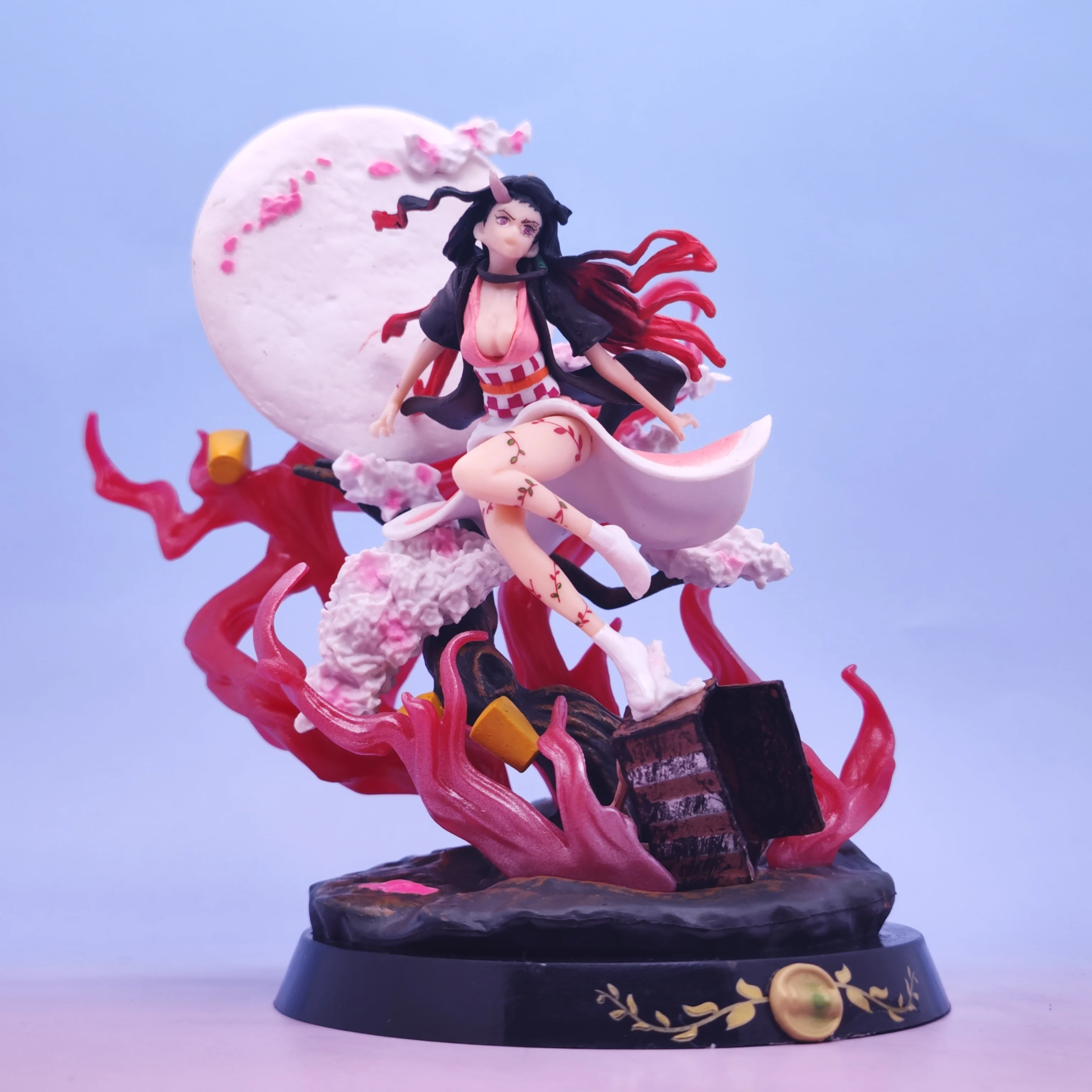 Demon Slayer Figures Kamado Nezuko Anction Figure GK Dolls 15cm Blood Demo Art Anime Figur Kawai Collect PVC Model Toys Gift