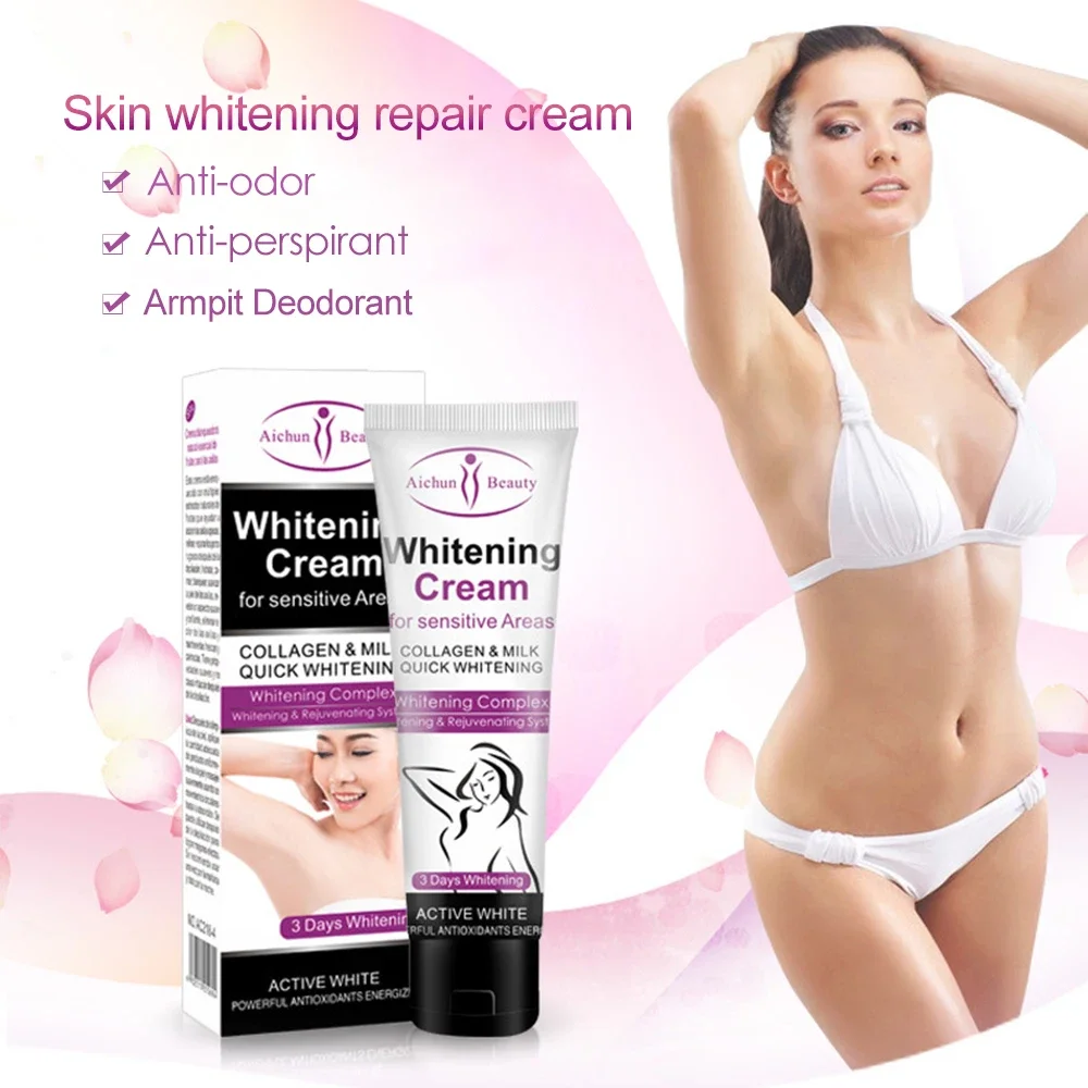 50G Body Underarm Whitening Lotion Lightening Cream for Dark Skin Thigh Armpit Elbow Lightening Bikini Underarm Skin Care T1C1