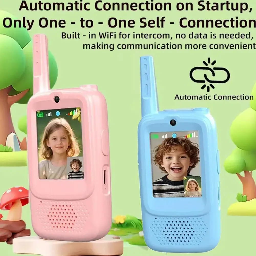 Video Walkie Talkies For Kids,Rechargeable Kids Walkies Talkies,Indoor Outdoor Toys For Game Party Camping Christmas Gift