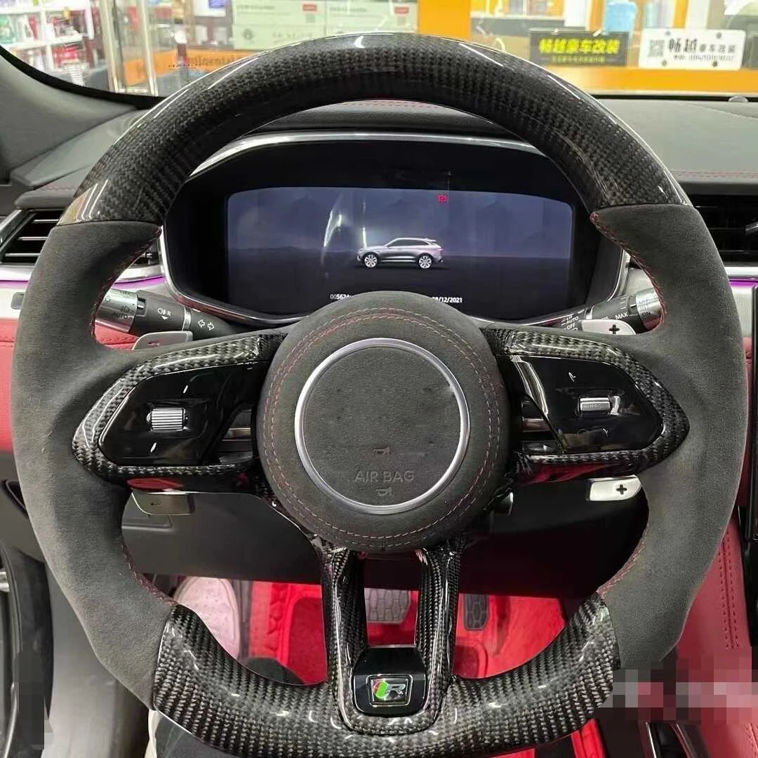 For Jaguar E-PACE EV400 XEL 2020 Cuatomized Real Carbon Fiber Sports Steering Wheel