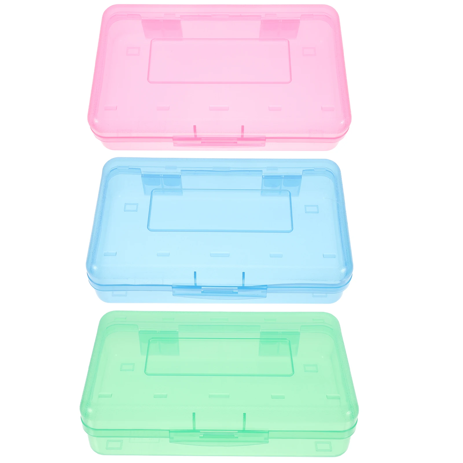 

3 Pcs High Capacity Stationery Storage Box Child Pencil Case Pp Crayon Organizer