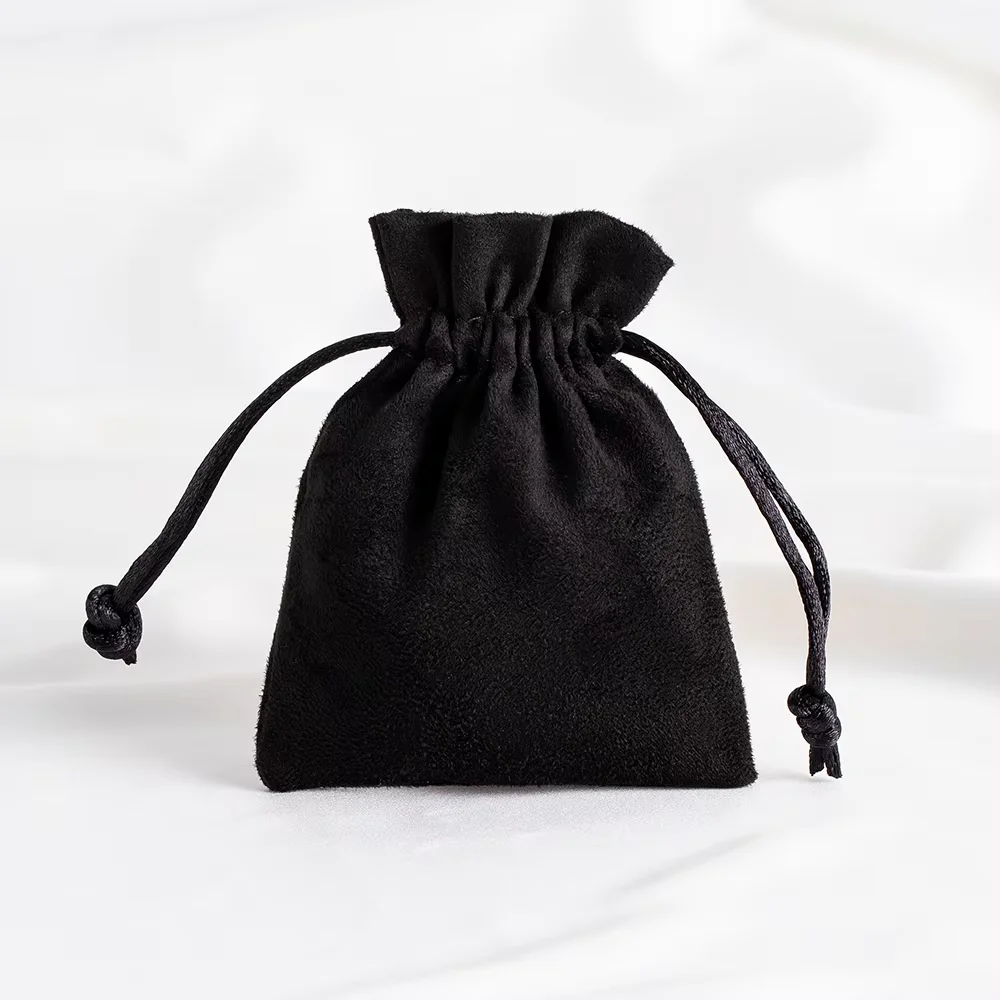 5pcs Premium Flannel Drawstring Pouches for Jewelry Storage