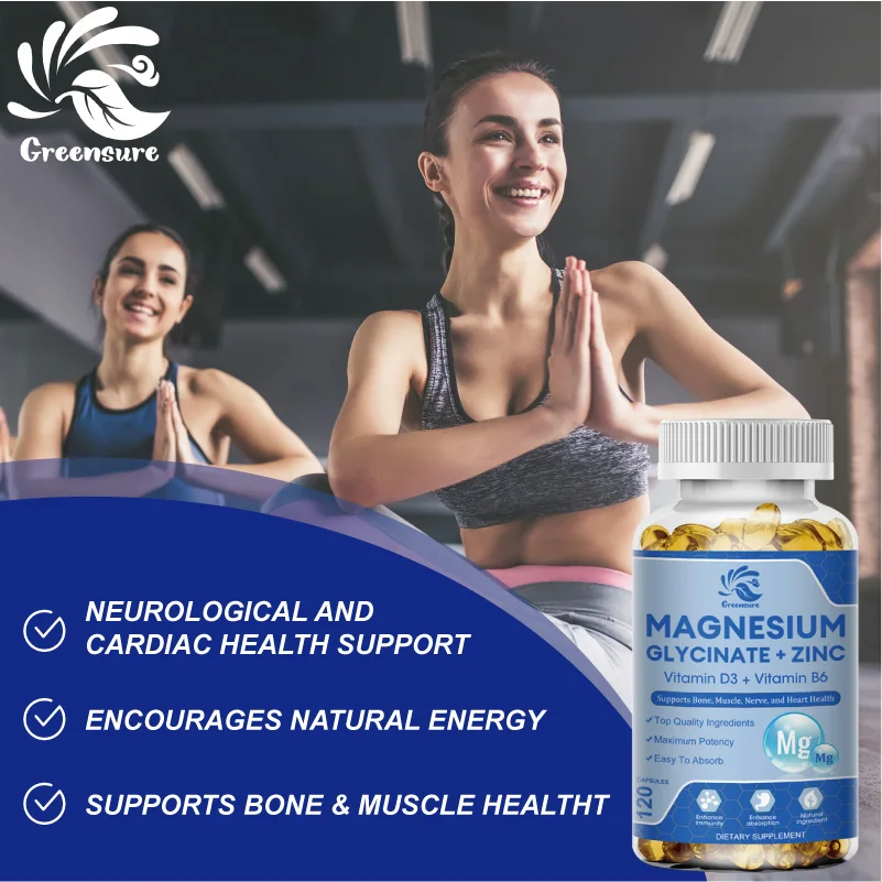 Magnesium Complex | 500mg of Magnesium Glycinate for Muscles, Nerves, & Energy | High Absorption | Vegan, Non-GMO