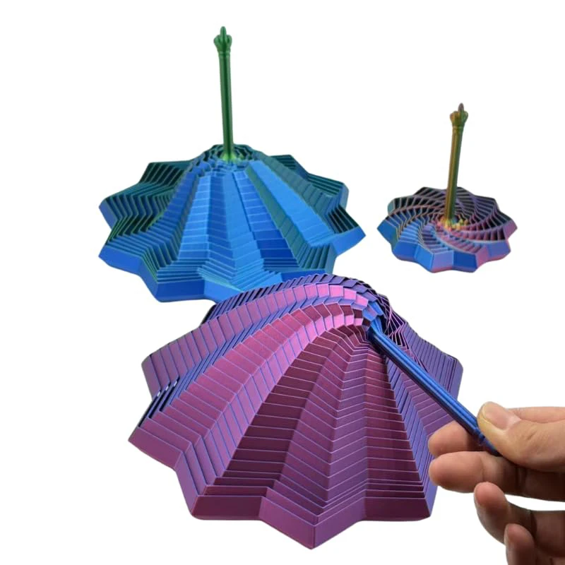1개 3D 프린팅 감각 완구 - 11cm 변형 가능한 스트레스 해소 손가락 장난감, 성인 및 어린이용 손잡이 포함