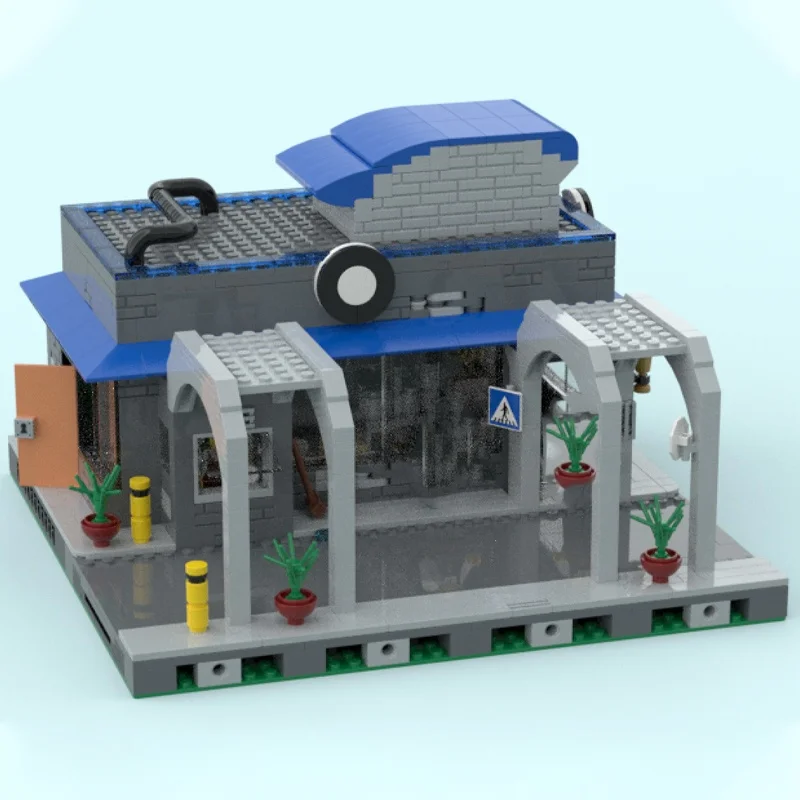 1020 قطعة وحدات القيادة من خلال مقهى نموذج اللبنات لتقوم بها بنفسك التعليمية الجمعية لعب الاطفال هدايا عيد الميلاد #2