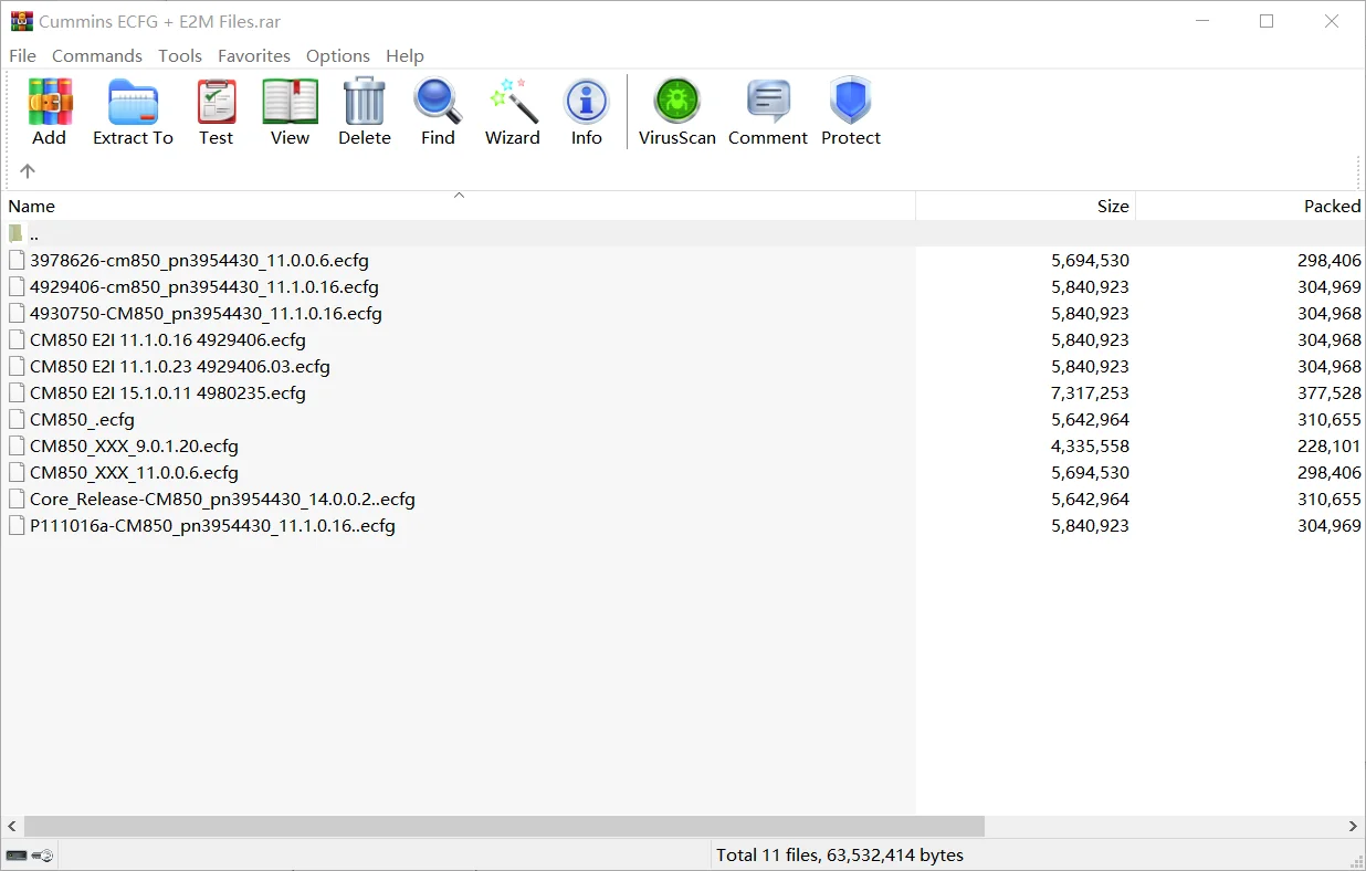 AutoCD ForCummins Metafiles ECFG + E2M Files Total 5.34GB (not Rar Archive Size)