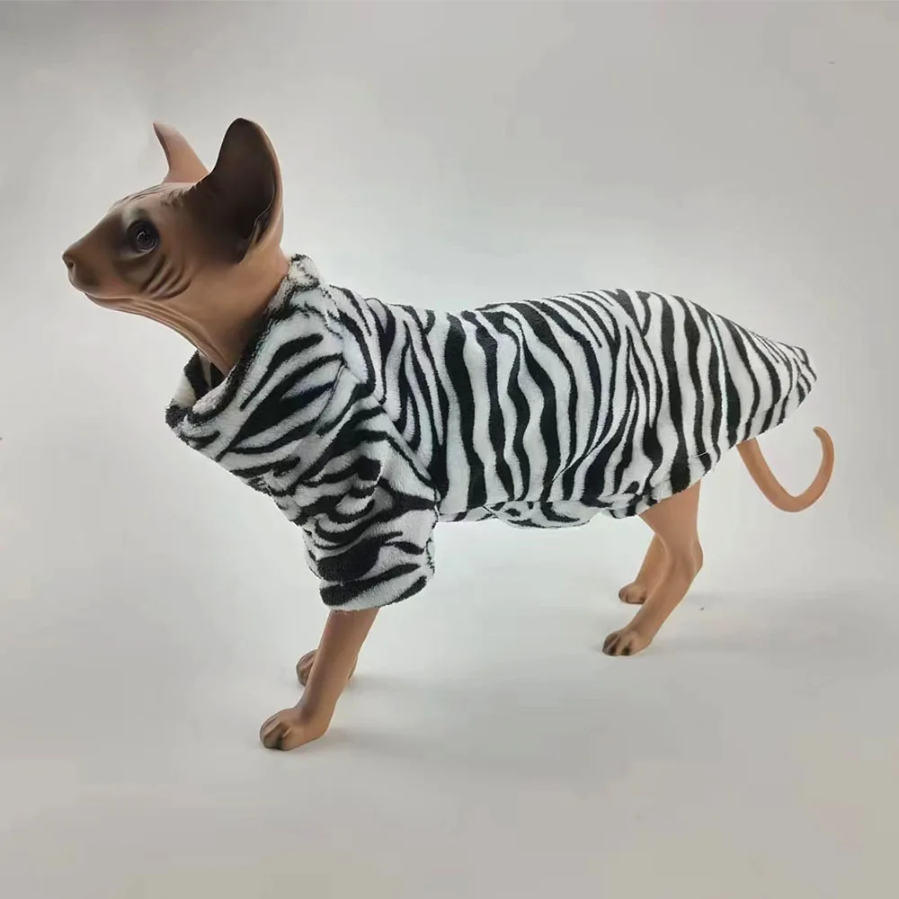 Cat Clothes for Sphynx Cat Clothes Fashion Winter Soft Warm Cat Clothing Comfort Thickened Hairless Cat Kitten Outfits Clothes