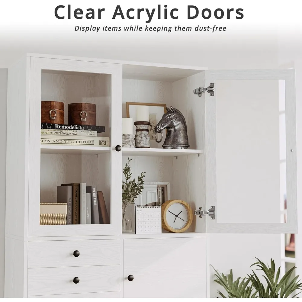 رف كتب، رف كتب بأدراج ورفوف، رف كتب مكون من 5 طبقات مع أبواب أكريليك #5