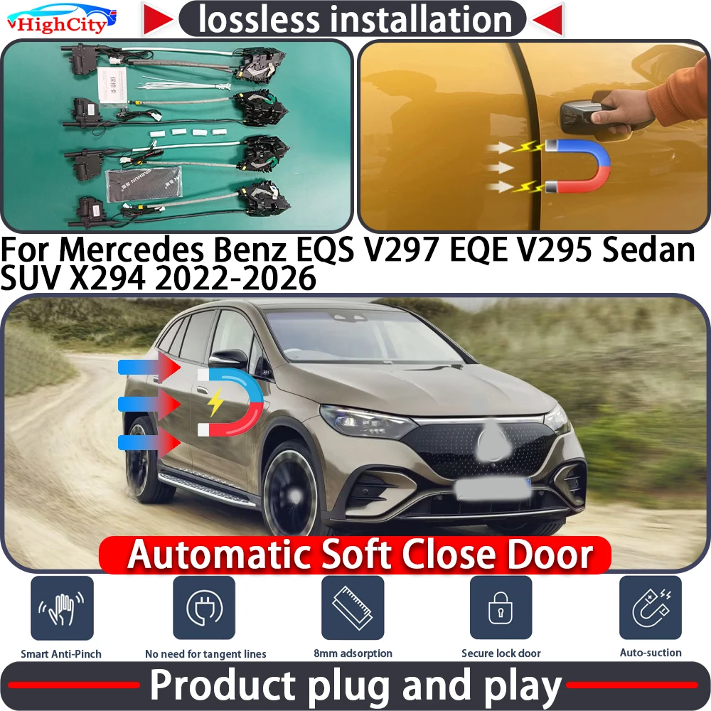 

Closing Door Lock Actuator for Mercedes Benz EQS V297 EQE V295 Sedan SUV X294 2022-2026 Soft Close Power Latch System Auto Pull