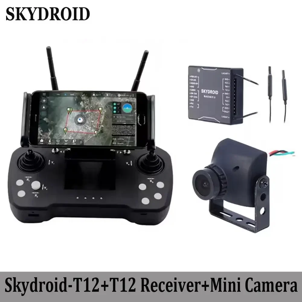 

Skydroid T12 2.4GHz 12CH Remote Control with R12 Receiver/Mini Camera/20km Digital Map Transmission for Plant Protection Machine