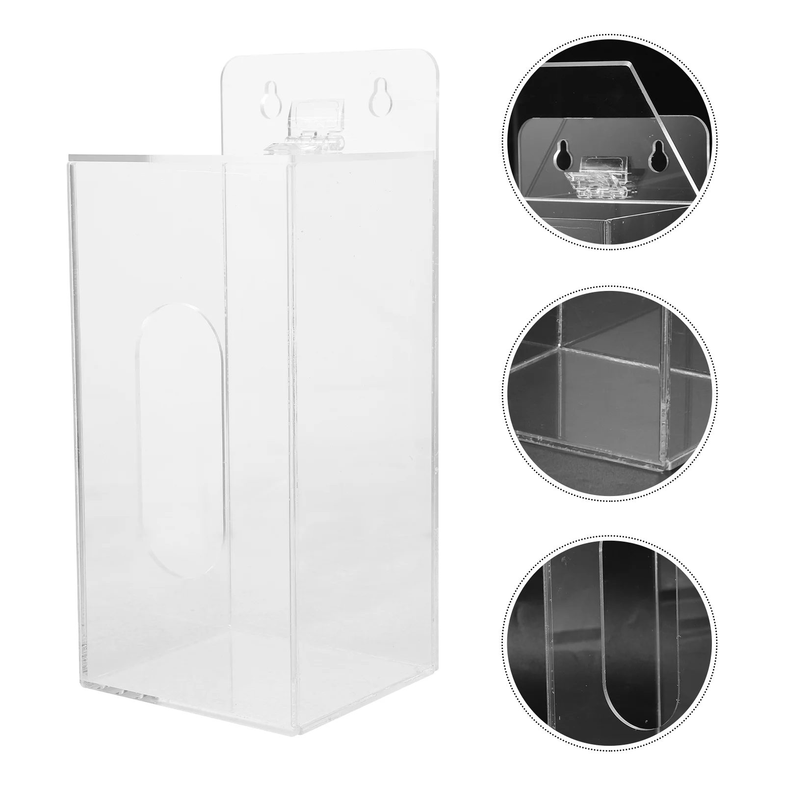 Glove Storage Box Mask Container Wall Holder for Acrylic Gloves Dispenser Mount