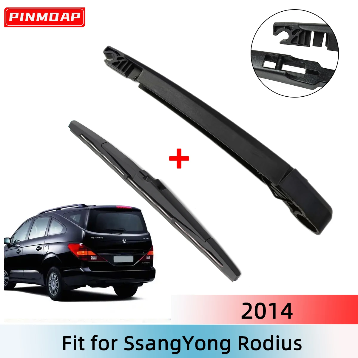 1/2 Stück Heckscheibenwischerblatt Wischerarm-Set für SsangYong Rodius 2014, Windschutzscheibe, Windschutzscheibe, Heckscheibe