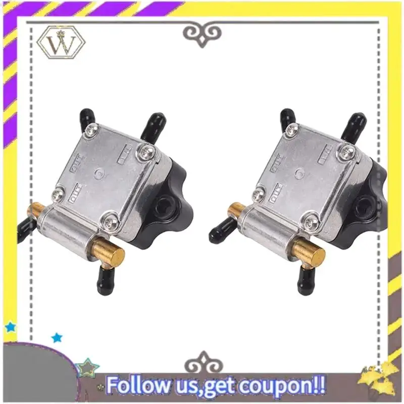 

ABXV-2 PCS Топливный насос для лодочного двигателя в сборе 6AH-24410-00 Серебристый и черный для подвесного 4-тактного подвесного двигателя 15 л.с. 20 л.с.