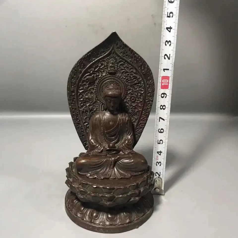 Old Chinese Buddhism Bronze Buddha Statue Shakyamuni Buddha Statue Ornaments