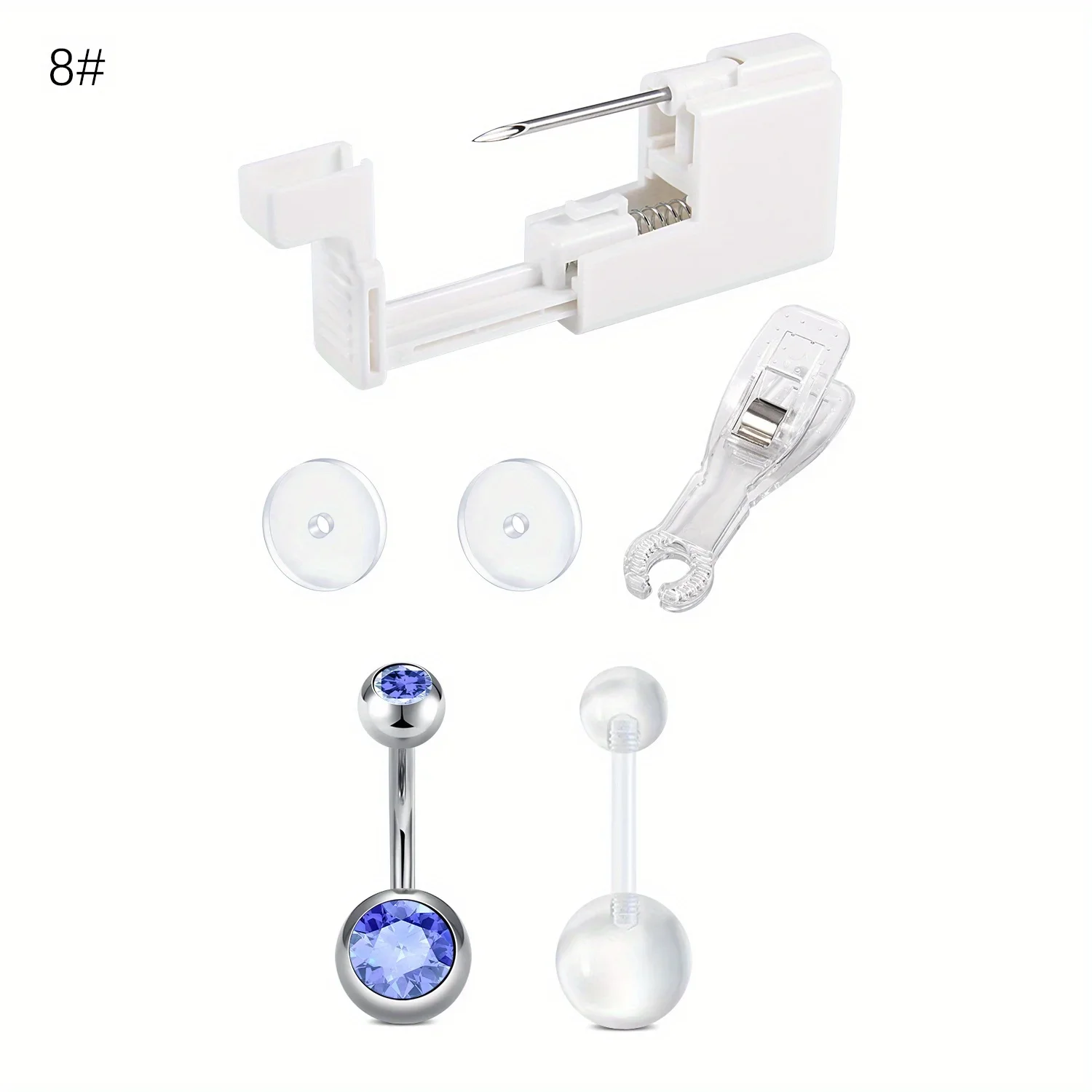 Belly Button Piercing Gun Kit, 6pcs Set