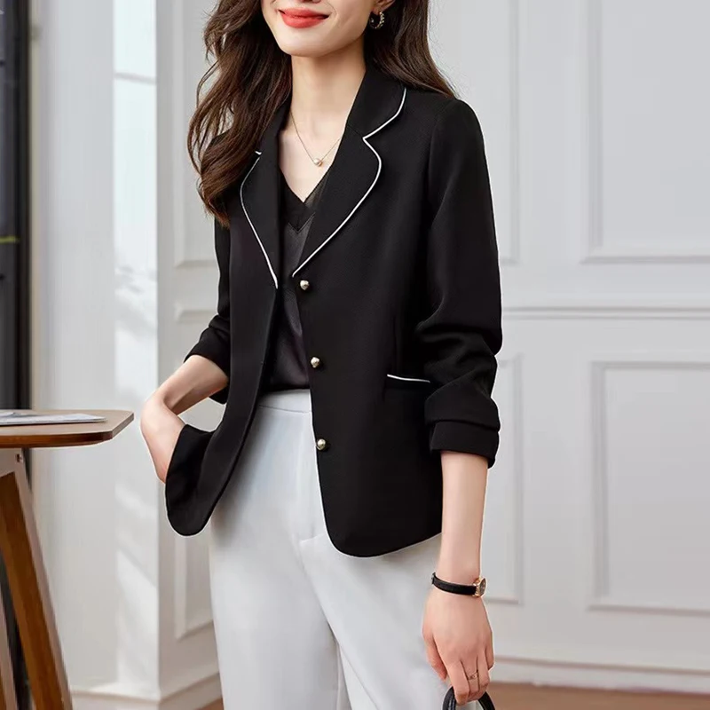 Women\'s Jacket 2024 New Spring Autumn Loose Korean Short Casual All-match Ladies Blazer Coat Elegant Female Blazer Outerwea