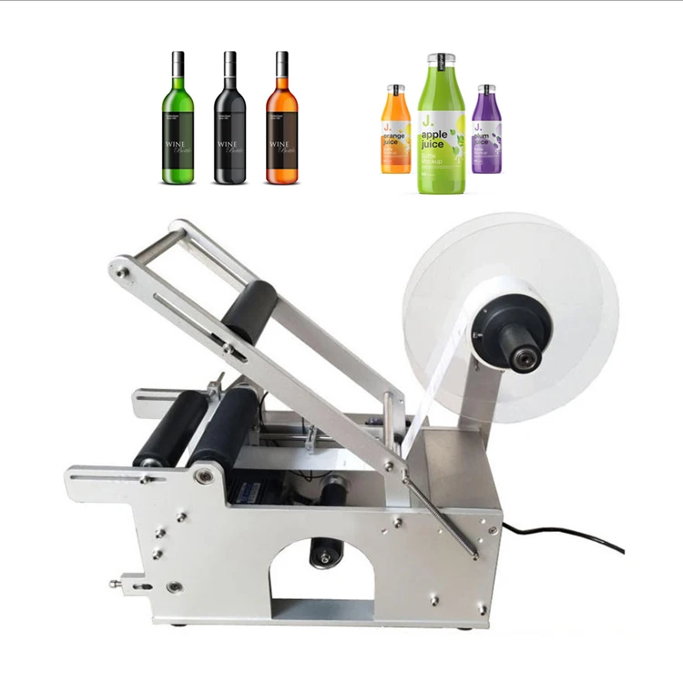

-Manufacture Manual Pet Sticker Adhesive Two Labels Square Bottle Label Applicator Semi Automatic Round Bottle Labeling Machine