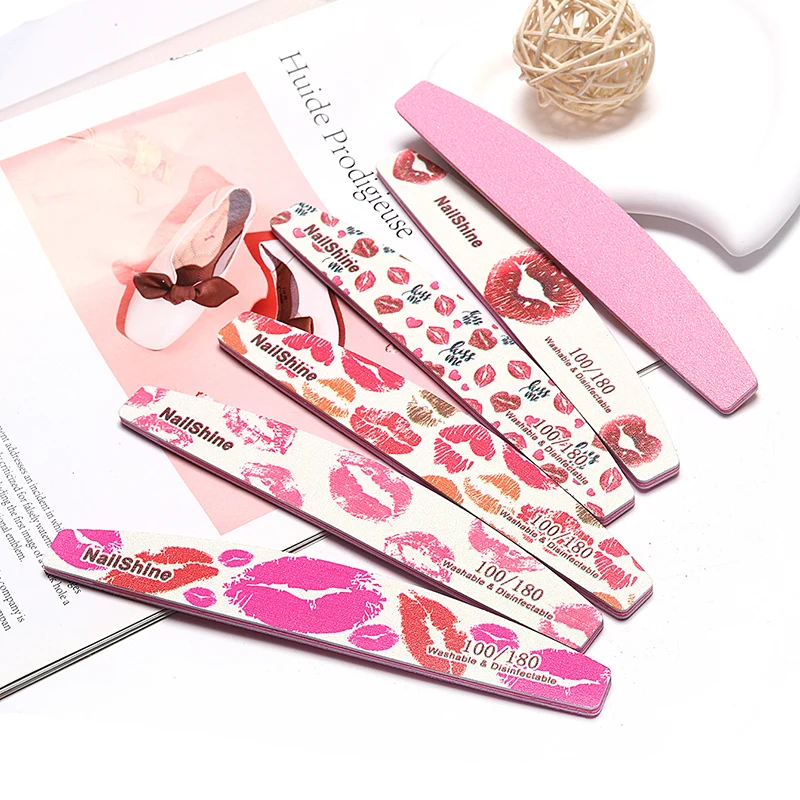

10Pcs Professional Nail Files Set 100 180 Strong Sandpaper Nails File Boat Sanding Files Nail Stylist Supplies Manicure Products