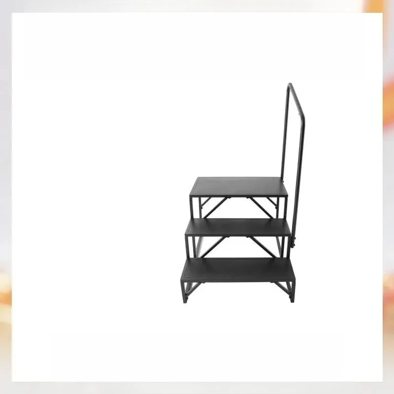 

RV Steps 3-Step RV Stairs 440 LBS Load Capacity Thickened Carbon Steel With Handrail Non-Slip Steps for Safe Entry Exit
