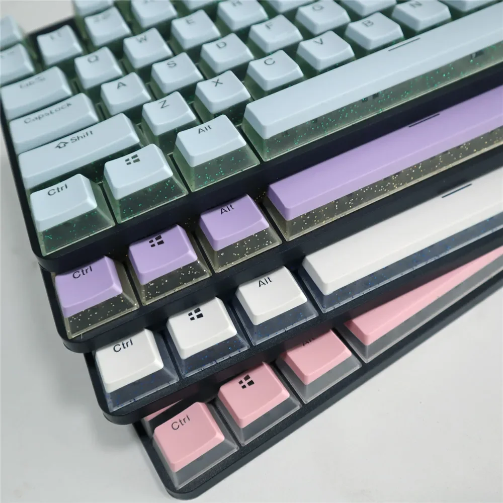 ABS Backlight Keycaps, Keycaps translúcidos, PBT Keycaps, 104 chaves, Fosco