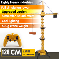 2.4G Remote Control Crane Kids Remote Controlled RC Tower 6CH Crane Construction Site Vehicle Toy Boys Building Dream