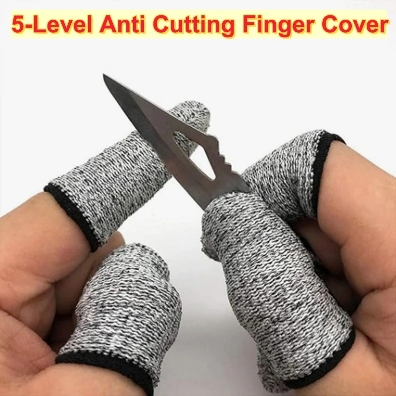 Level 5 Anti Cutting Finger Gloves Cut Resistant Safety Gloves For Kitchen Work Sculpture Picker Matching Fingertips Protector