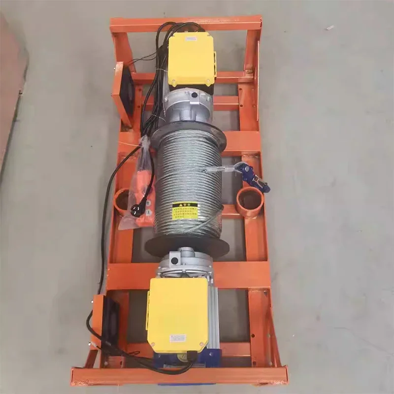 محرك مزدوج عمود مزدوج رفع نافذة المنزل زجاج الباب تركيب رافع مدمج 15 طن رافعة كهربائية (مخصصة)