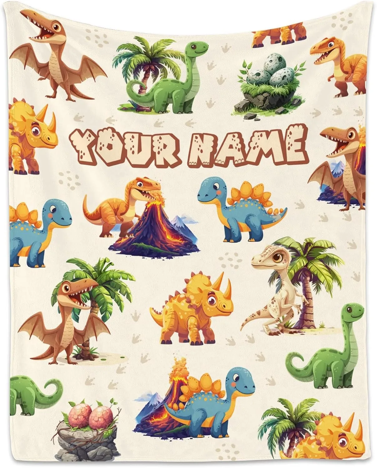 Customized Dinosaur Blanket Cute Animals Themed printed Blankets for boys girls birthday festival perfect gifts four season use