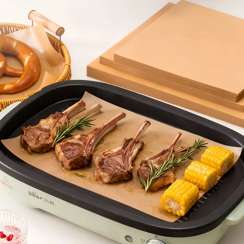 100Pcs Parchment Paper Baking Sheets Non-Stick Precut Baking Parchment Baking Paper Will Not Curl Burn Wax Paper