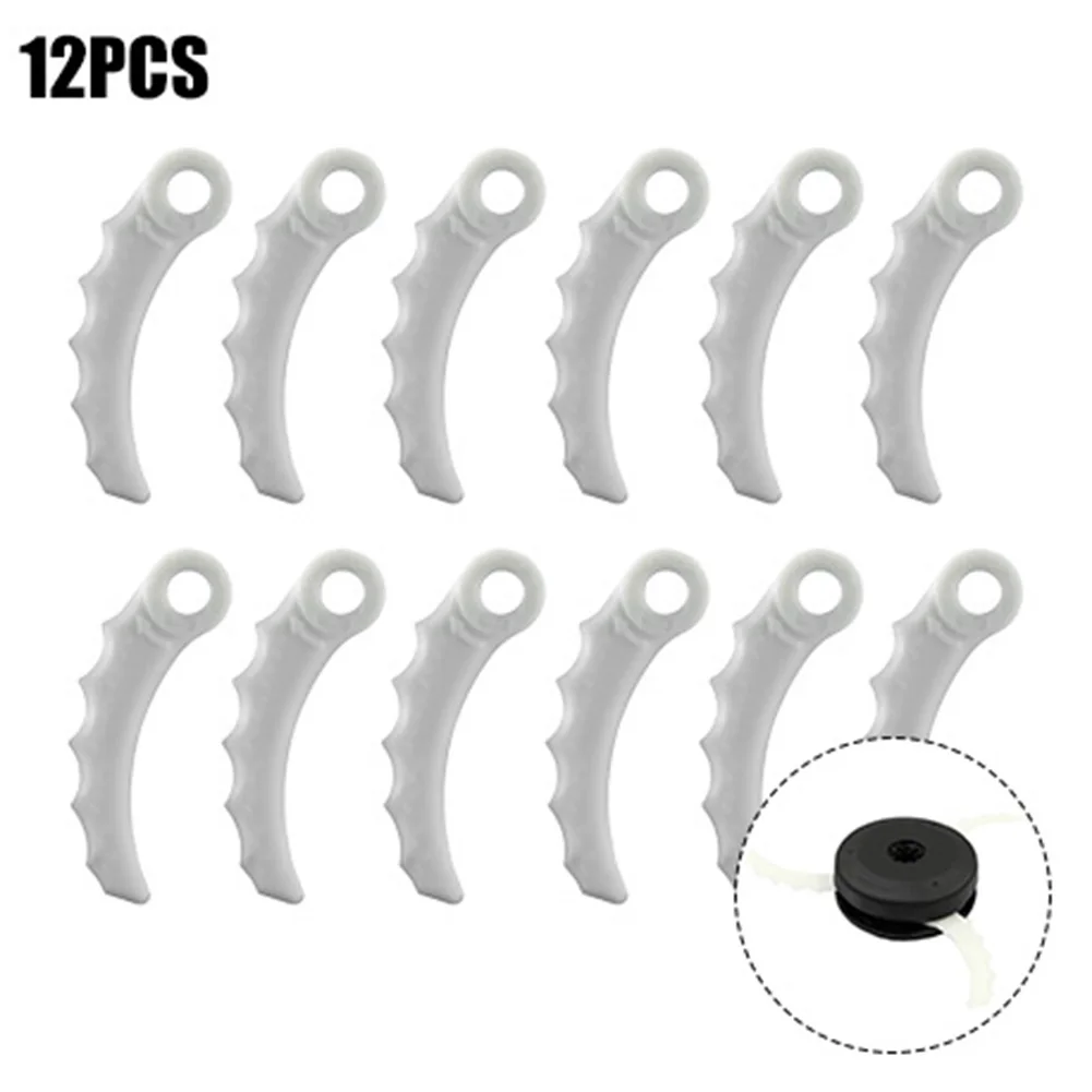 

12Pcs Grass Trimmer Plastic Blades For Knives 198426-9 198383-1 DUR368AZ DUR369AZ DUR368LZ Brush Cutter Tool Parts