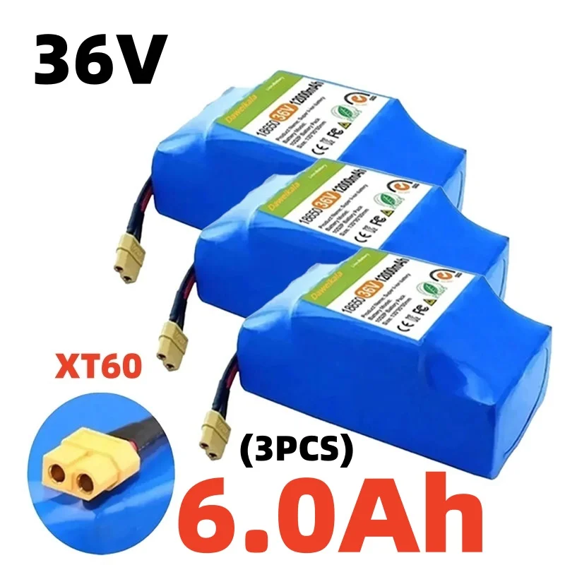 6000mAh/4400mAh 36V 10s2p oplaadbare lithiumbatterij voor zelfbalancerende elektrische scooters, eenwielers, hoverboards