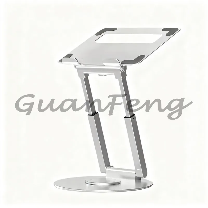 360° Swivel Telescopic Height Adjustable Laptop Stand, Pull-Out Ergonomic Desk Holder for 10-17 Inch Laptop & Tablet