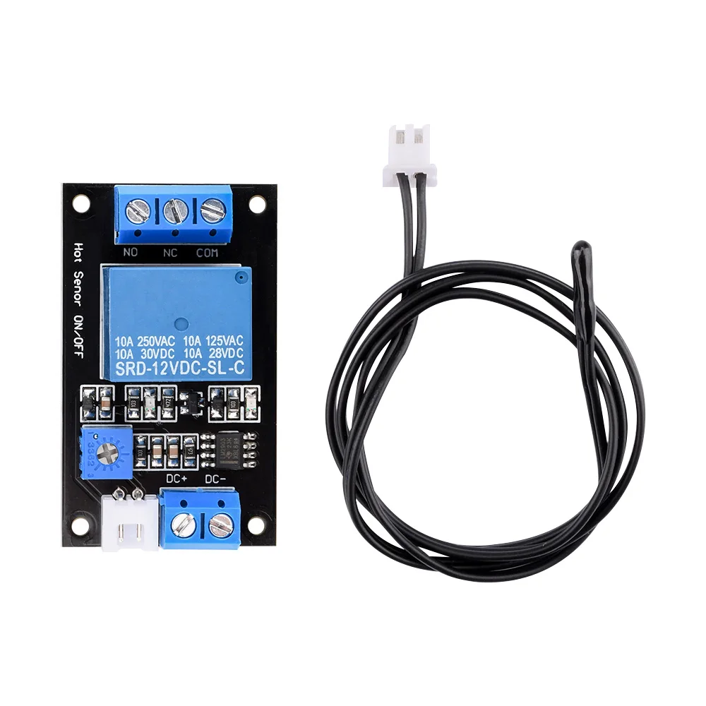 Thermistor Relay Module Temperature Controller DC 12V Adjustable Temperature Control Switch Sensor Module Thermostat Regulator
