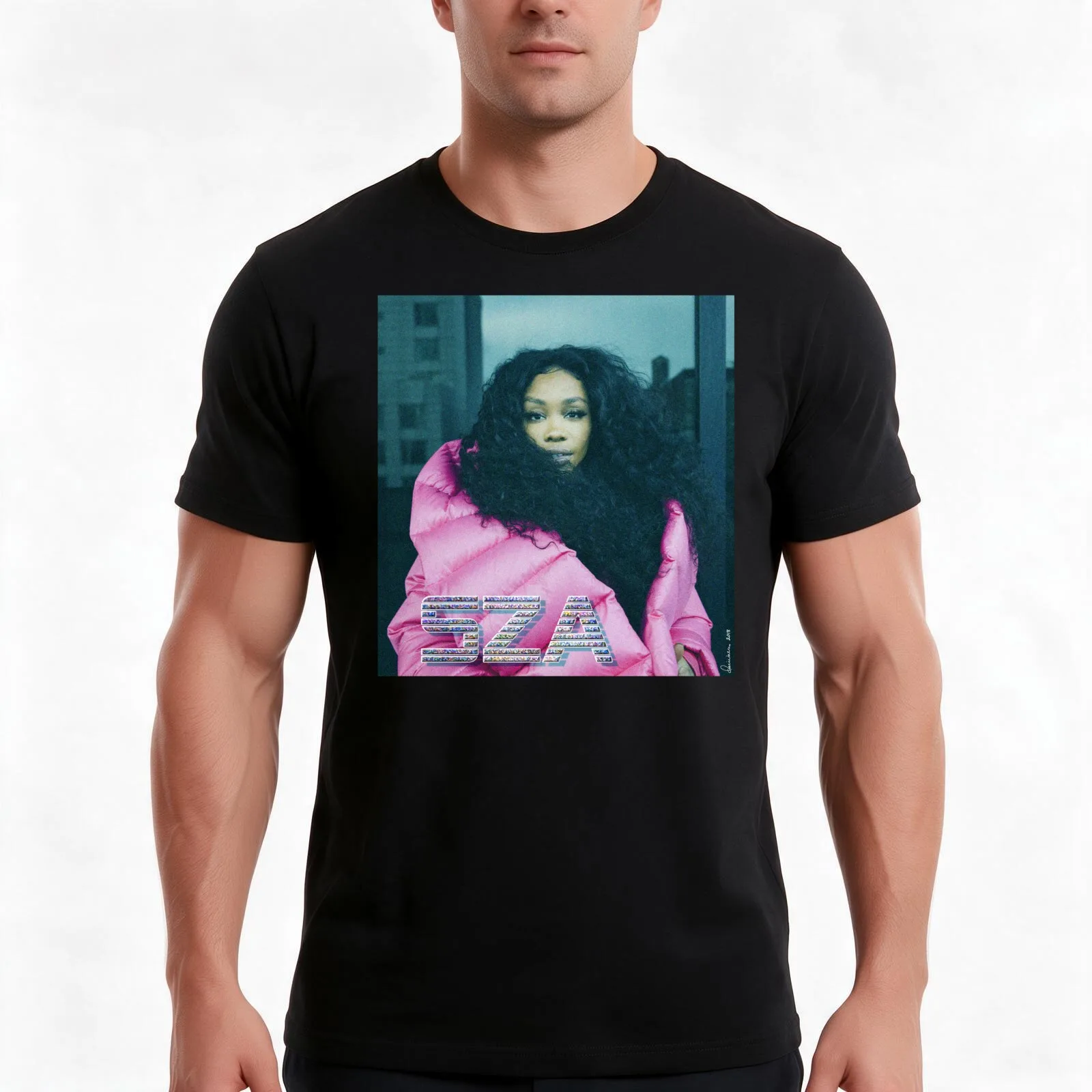 SZA (Ctrl) TDE T-Shirt, Summer Casual Cotton Tee, Oversized Streetwear Tops, Vintage Graphic Print, Loose Fit Short Sleeve