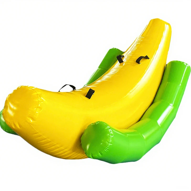 Inflatable Banana Seesaw Ball Pit Play Area PVC Material Customizable Size Children Adults Water Amusement Mall Plaza