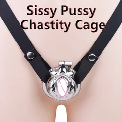 Metal Clitoral Chastity Cage for Male Sissy Bondage Penis Lock Devices Cock Rings Slave Training Bdsm Sex Toys for Man Gay 18+