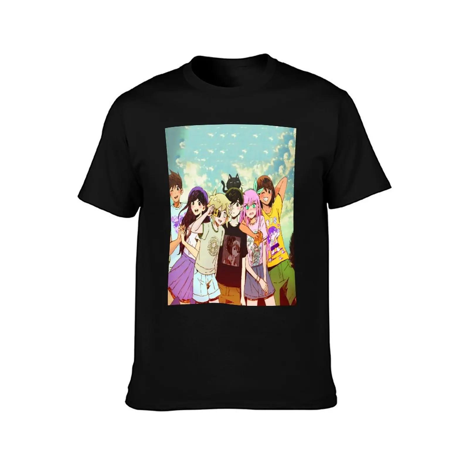 Omori Aubrey Tshirt - Omori Game Clothing - Omori Sticker T-Shirt Summer Casual Cotton Tee, Unisex Men Women