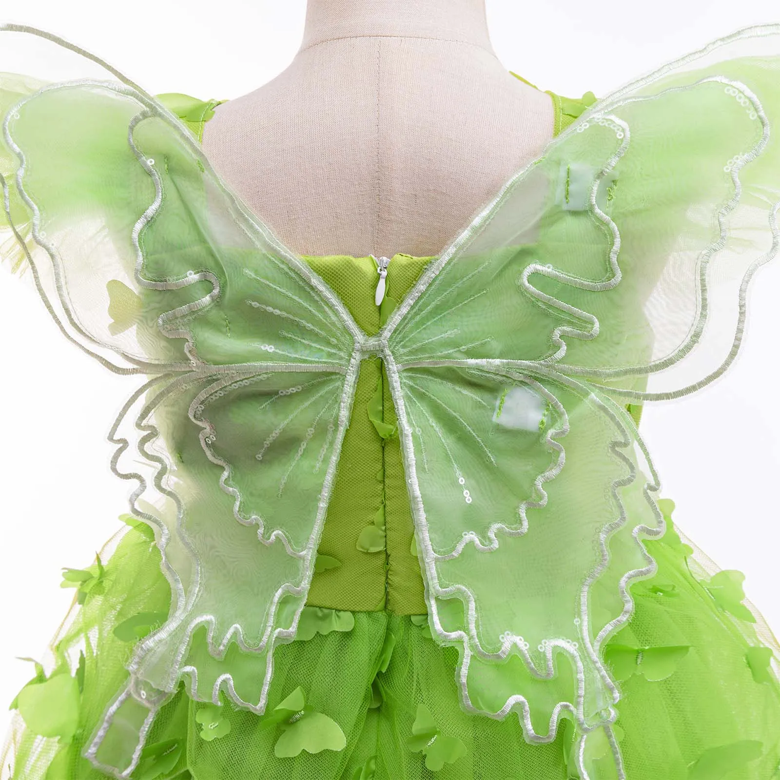 Abiti da fata con fiori pastello Ragazze Farfalla Elfo Costumi da principessa Fantasia per bambini Costume di Halloween Abiti da principessa per feste di compleanno