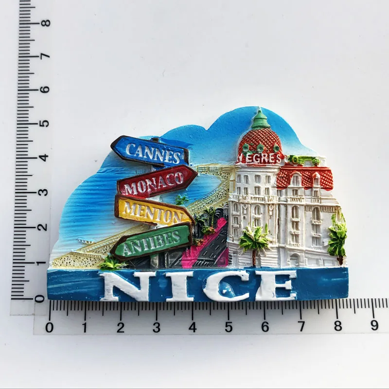 

French attraction Fridge Magnet cultural landscape message stickers, tourist souvenirs, resin craft decorations