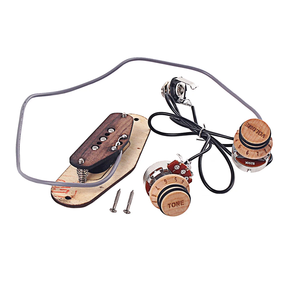 

3 Strings Pickup Line Durable Guitar Pickups Electric Neck Humbucker Bridge Beige Applicable For Warm Tone Wax Potted Noise