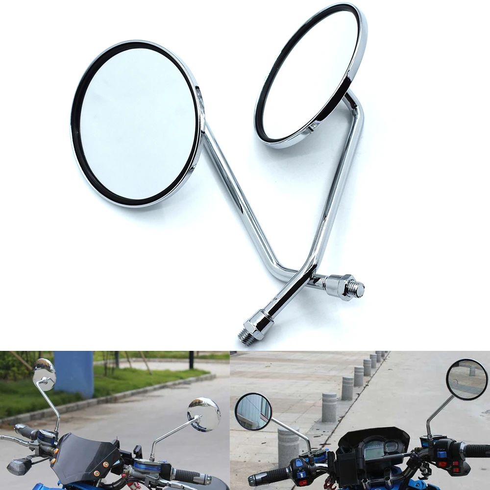 Universal Motorcycle Back Side Mirrors 10mm Motorbike Rear View Mirror for kawasaki suzuki honda yamaha KTM Ducati BMW Triumph