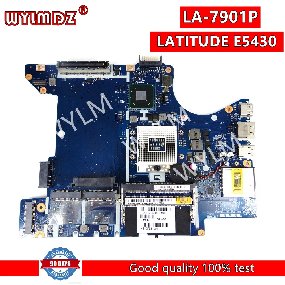 LA-7901P Notebook Mainboard For Dell  LATITUDE E5430  Laptop Motherboard  034C90 working perfect