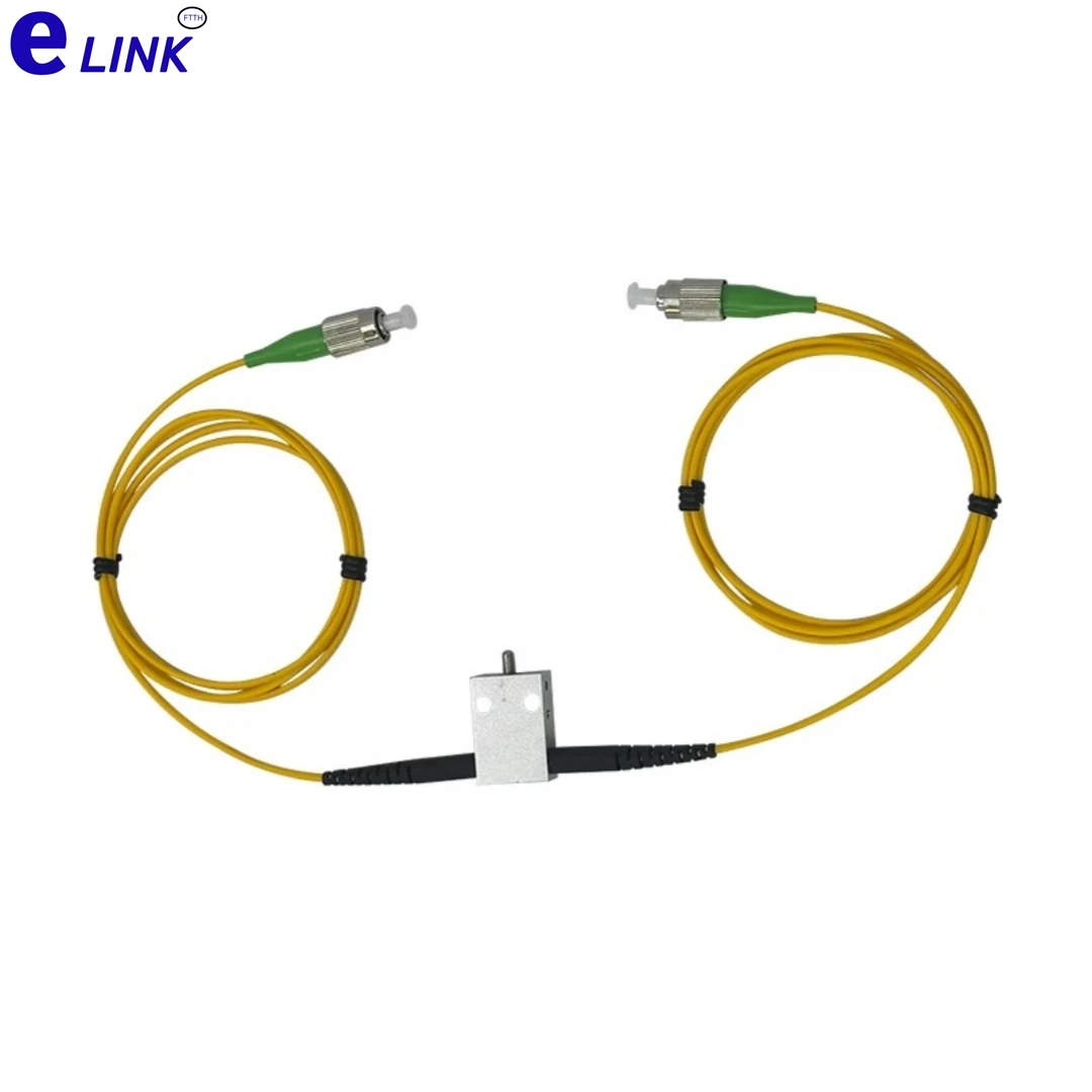 مخفف الألياف الضوئية ، مفتاح تشغيل وإيقاف ، مفتاح بصري ميكانيكي ، نوع الزر ، وضع فردي ، 1260-1650nm